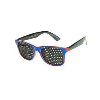Rasterbrille 410-KD, kindliches blau/rotes Design - ganzflchiger Raster